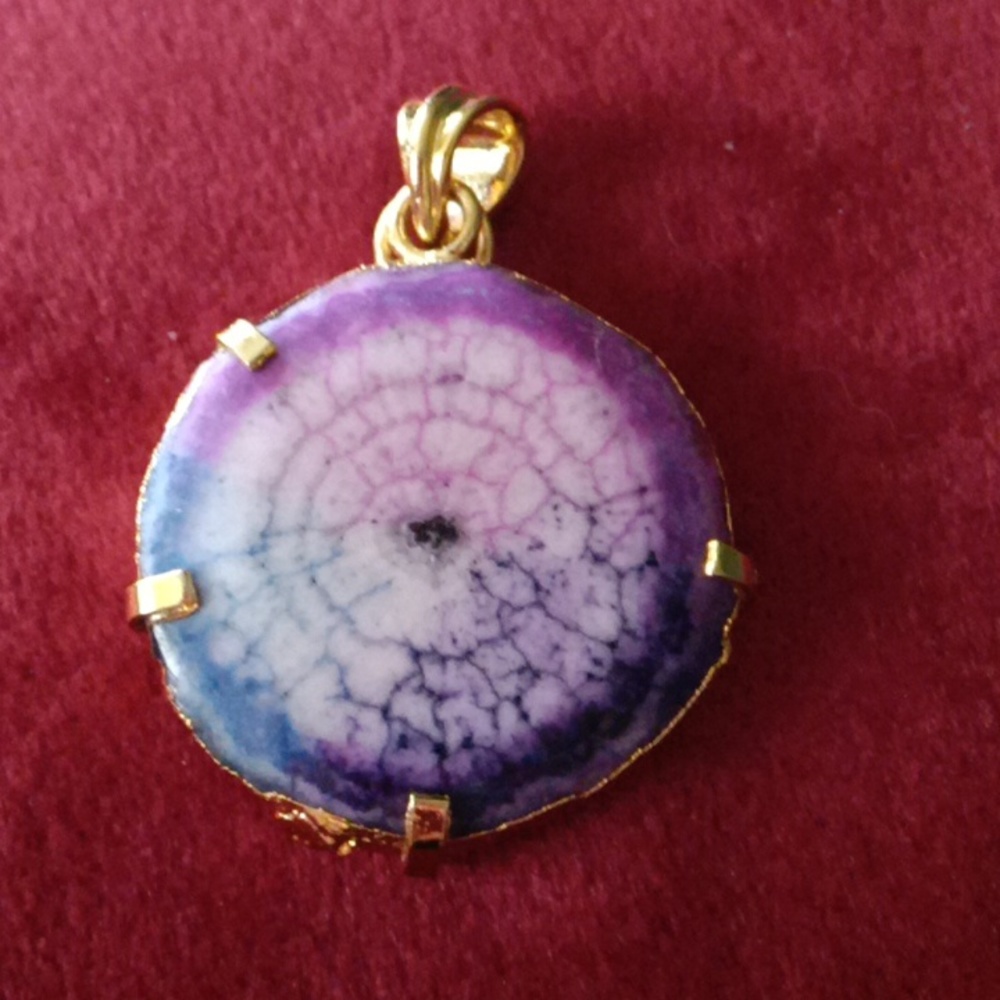 Solar Quartz Pendant Natural 925